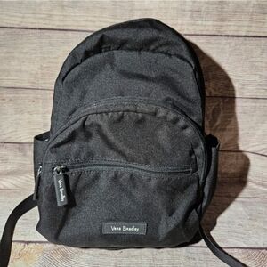 Vera Bradley Black Canvas Floral Lining Mini Backpack Bag